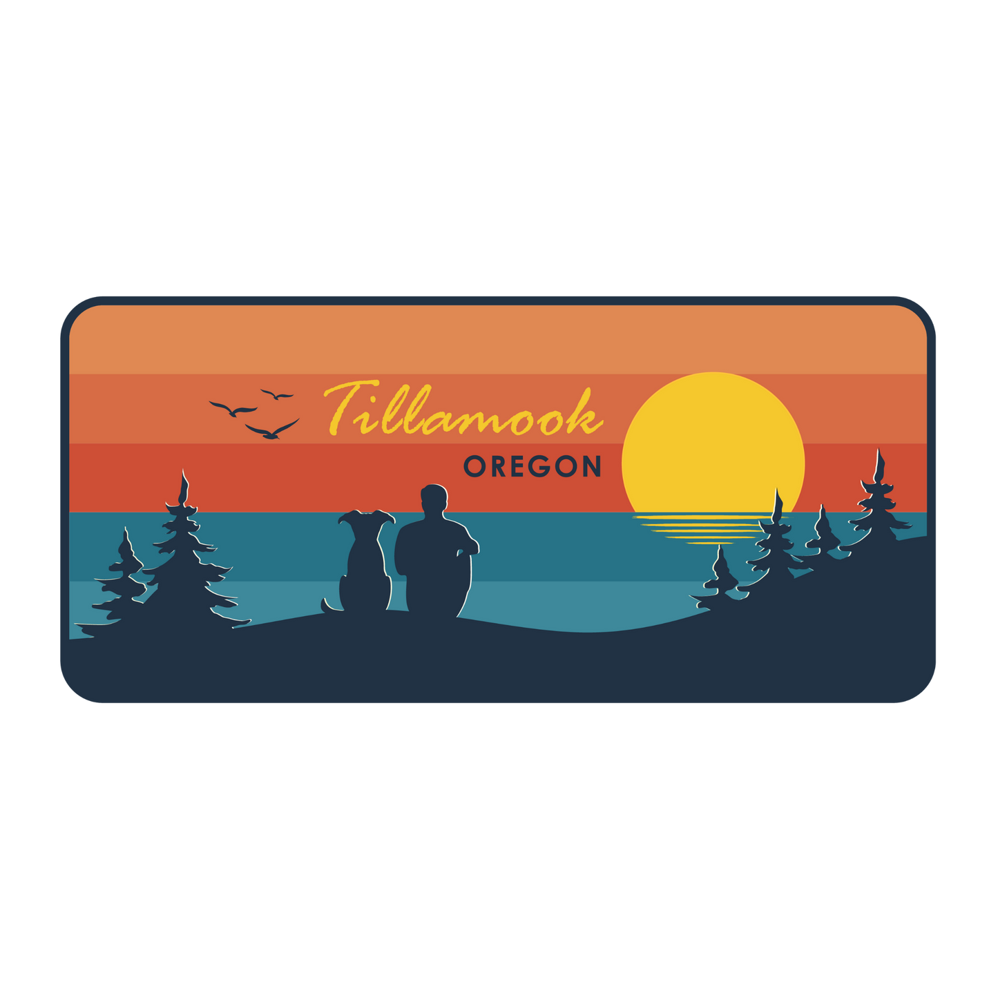 Ocean Vista Dog Dad | Foam Trucker | White Foam | Name Drop
