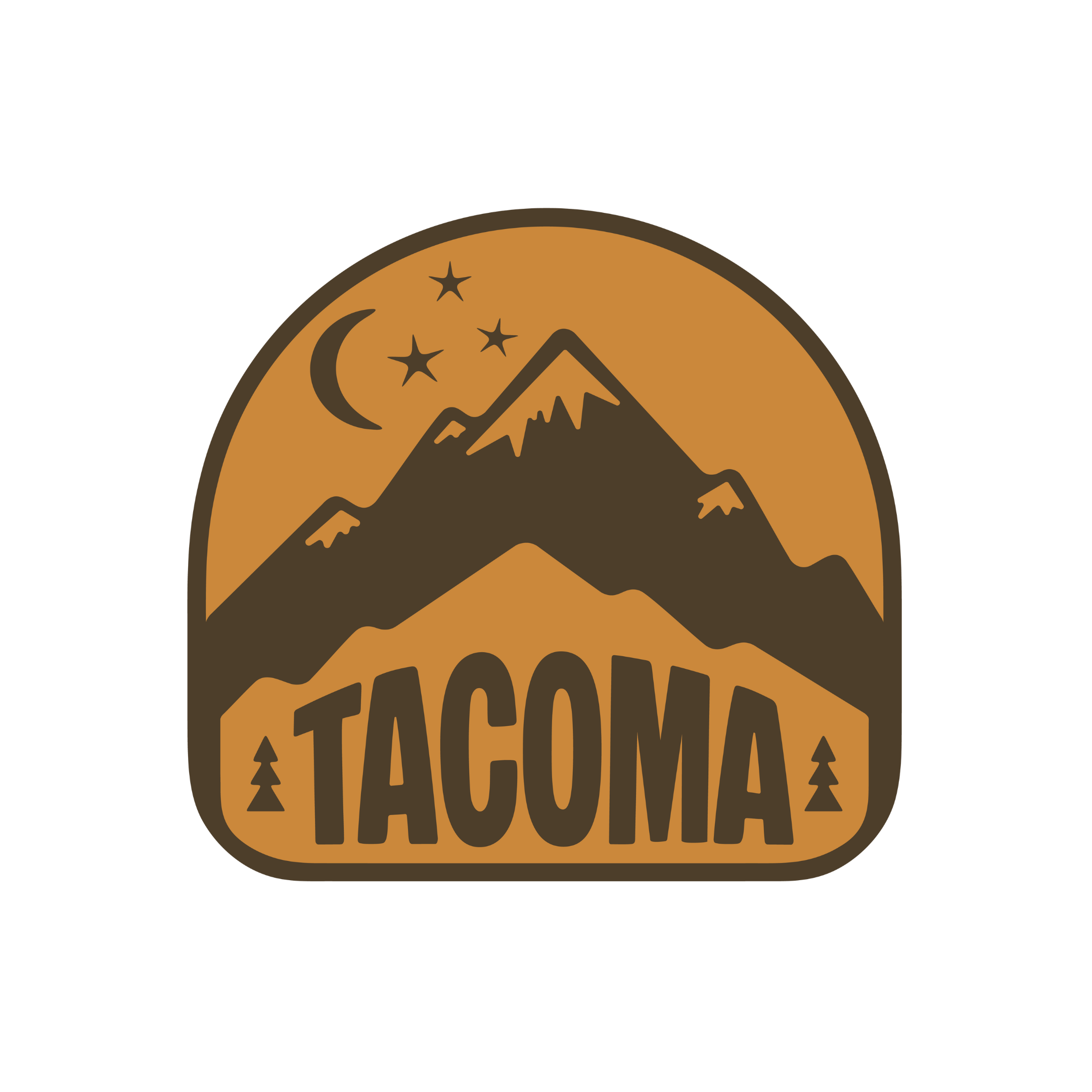 Mountain Badge Name Drop | Foam Trucker Hat