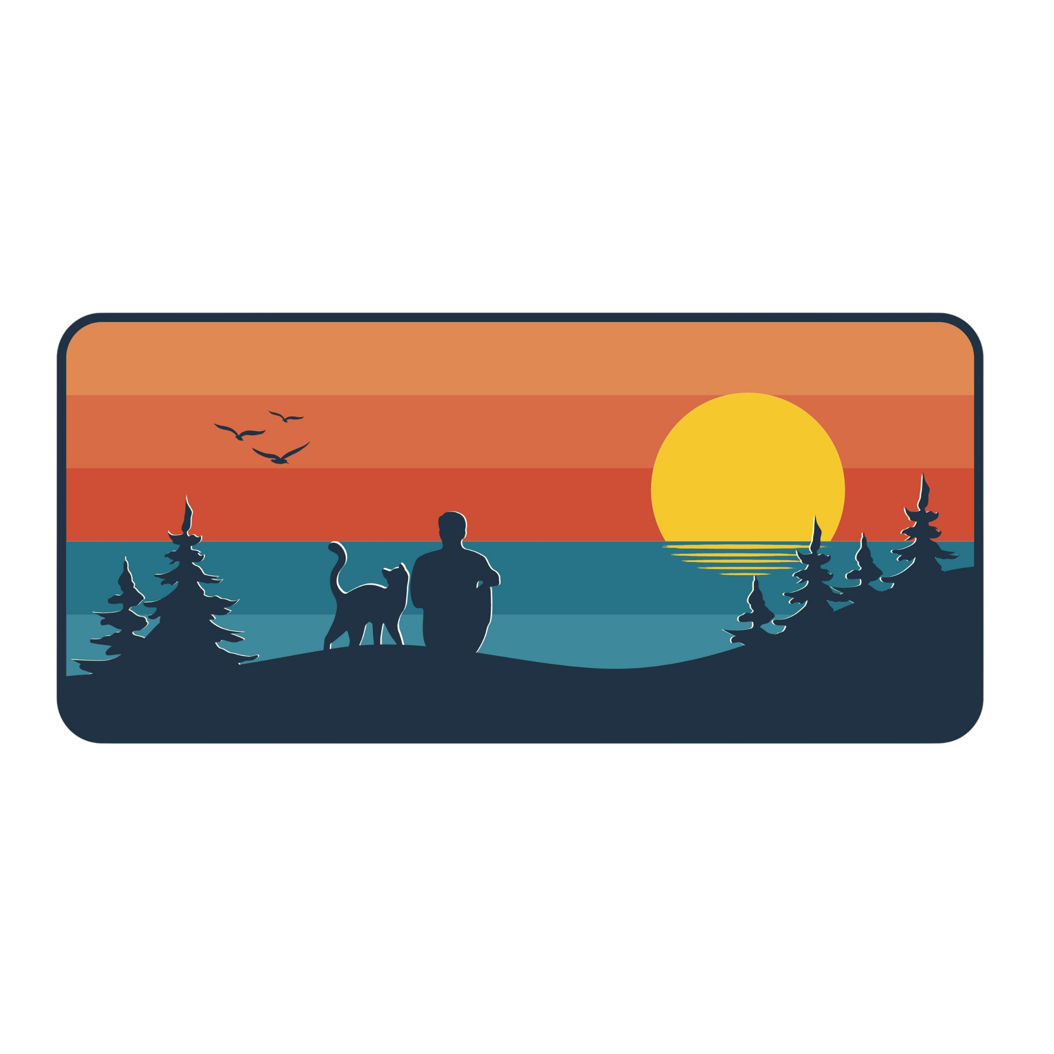 Ocean Vista Cat Dad | Foam Trucker Hat