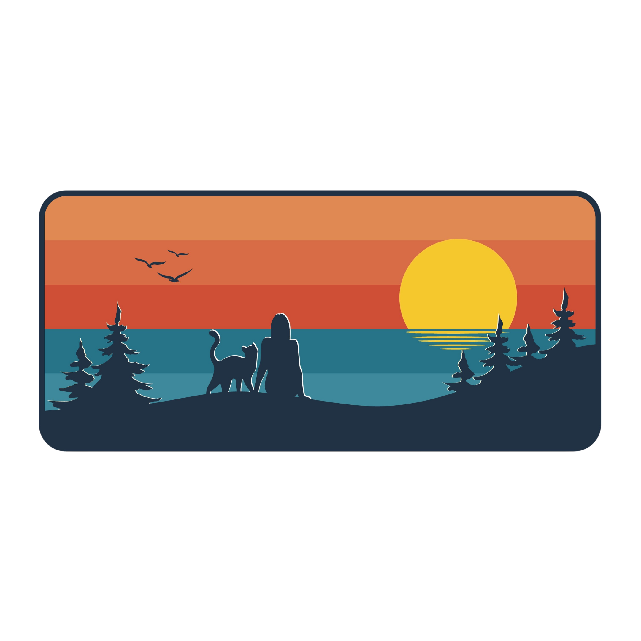 Ocean Vista Cat Mom | Foam Trucker Hat