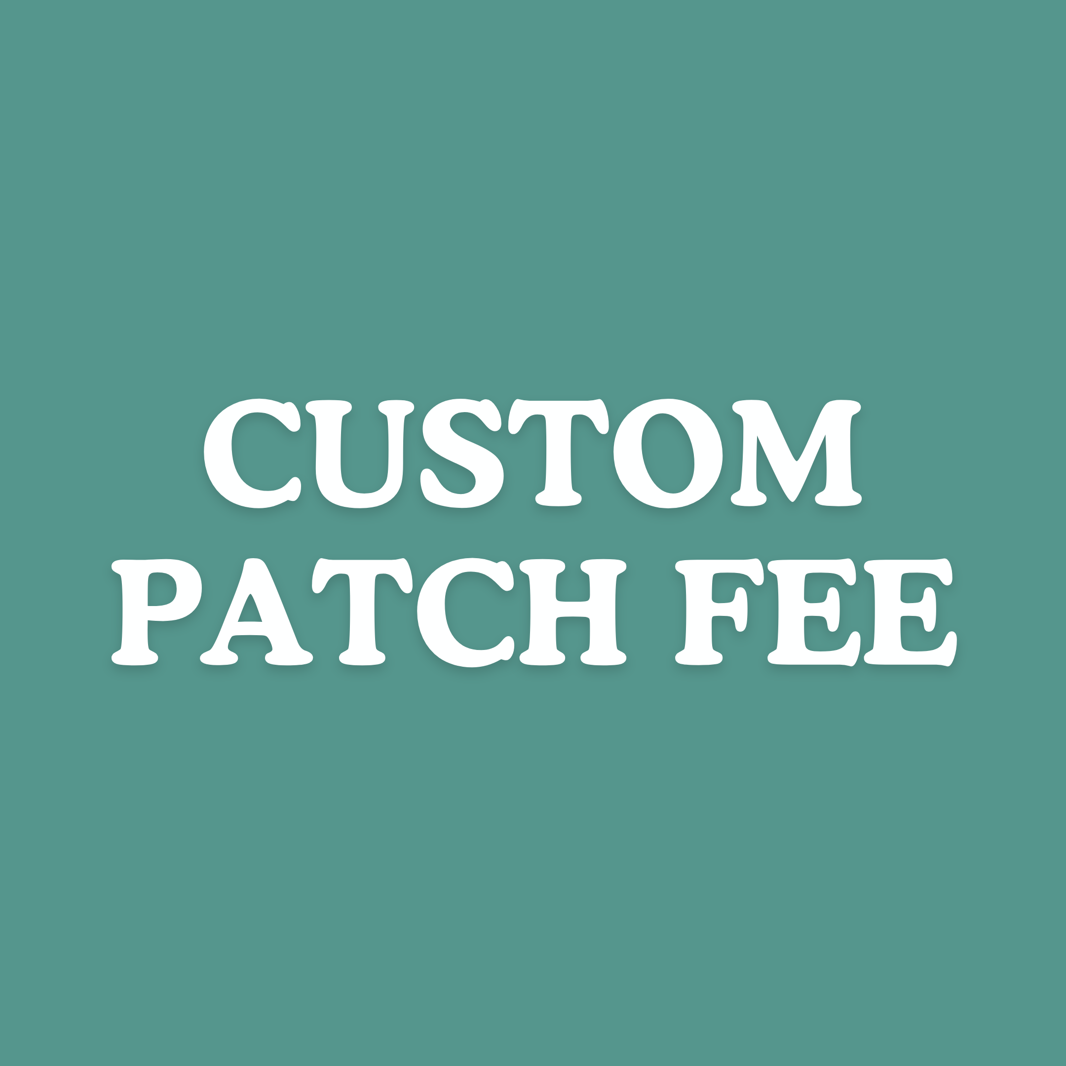 Custom Patch Artwork Setup Fee